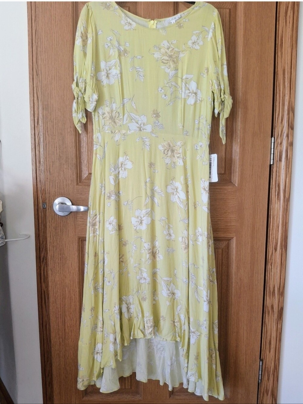 Calista "THE PENELOPE" Lime  High-Low Midi Summer Dress